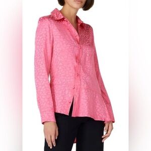 Koché Collective x RTR Pink Leopard Asymmetric Shirt - Size 40‎ EU / M